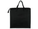 Elöl két zsebes fekete bevásárló táska háta