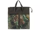 Kép 2/4 - Elöl két zsebes fakéreg mintás barna bevásárló táska eleje