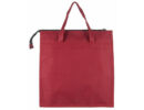Piros kockás bordó bevásárló táska háta