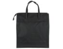 Barna kockás fekete bevásárló táska háta