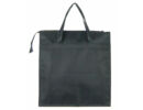 Drapp kockás fekete bevásárló táska háta