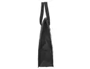 Kép 3/4 - Drapp kockás fekete bevásárló táska oldala