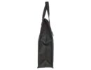 Színes mintás fekete bevásárló táska oldala