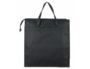 Szürke mintás fekete bevásárló táska háta