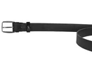 Kép 3/4 - 3 cm széles egész bőr, sima matt fekete öv, 128 cm