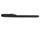 Kép 2/4 - 3 cm széles egész bőr, sima matt fekete öv, 128 cm
