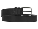 Kép 1/4 - 3x139 cm sima matt fekete egész bőr öv
