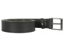 Kép 4/5 - 4 cm széles egész bőr, szélein nyomott fekete öv, 130 cm