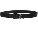 Kép 2/5 - 4 cm széles egész bőr fekete öv vadász motívumos csattal 135 cm