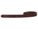 Kép 3/4 - 3 cm széles egész bőr, fonott mintás közép barna öv, 130 cm