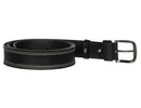 Kép 2/4 - 4x120 cm színessel varrott fekete bőr öv szerelhető csatja