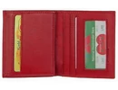 Kép 3/4 - Lascala ad1008 piros bőr kártyatartó egyszer kihajtva
