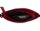 Ferde tetejű fekete-piros bőr női táska anyag jelzése