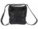 Romina d190 fekete 2in1 női műbőr táska háta hátizsákként