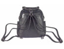 Silvia Rosa sr6903 fekete 2in1 műbőr női táska hátulról hátizsákként