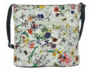 Urban style 127 virágos fehér-fekete női táska háta