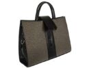 Karen h136 fekete-bronz női táska nyitott csattal