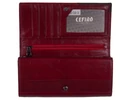 Kép 3/7 - Cefiro xh2001-3166-3a bordó-fekete bőr pénztárca fedele