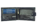 Corvo B rccs1021/t fekete bőr pénztárca nyitva