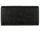 Farkas 8672-8-2 fekete virágos női bőr pénztárca háta