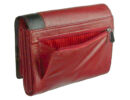 Gina monti 6752-piros-fekete bőr-pénztárca hátsó zsebe