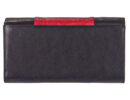 Gina Monti 8689 fekete-piros bőr pénztárca háta
