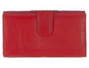 Gina monti 8690 nyomott mintás piros női bőr pénztárca háta