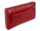 LaScala 1334 piros bőr pénztárca hátsó zsebe