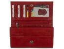 LaScala dco438-piros bőr pénztárca fedele