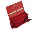 La scala dgn31 piros női bőr pénztárca belseje