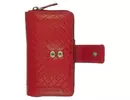 Kép 2/10 - La scala dgn443 piros női bőr pénztárca dupla patentja