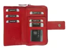 Kép 4/10 - La scala dgn443 piros női bőr pénztárca kártyatartó része