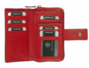 La scala dgn443 piros női bőr pénztárca kártyatartó része