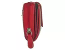Kép 9/10 - La scala dgn443 piros női bőr pénztárca oldala