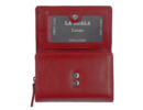 Lascala 82221 kicsi piros bőr pénztárca fedele