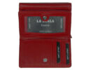 Lascala 82221 kicsi piros bőr pénztárca hátsó része
