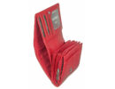 Lascala dn57006 piros női bőr pénztárca oldalsó zsebe