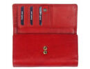 La Scala pop452 piros női bőr pénztárca fedele
