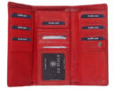 La Scala pop452 piros női bőr pénztárca kártyatartói