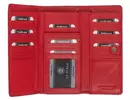 Kép 4/11 - La Scala tgn452 piros női bőr pénztárca széthajtva