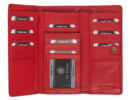 La Scala tgn452 piros női bőr pénztárca széthajtva