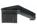 Valentini 306-298 fekete puha bőr pénztárca cipzáros hátfala