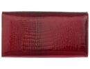 Fedeles krokómintás lakk piros női bőr pénztárca VIA 55