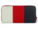 Dupla cipzáros kék-piros-fehér műbőr pénztárca XTD
