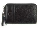 XTD T025 fekete virágos pénztárca eleje