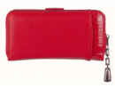 xtd c401 piros műbőr női pénztárca háta