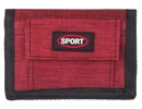 Kép 2/7 - Sport, zsebes, láncos bordó textil pénztárca eleje