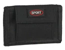 Kép 2/7 - Sport, zsebes, láncos fekete textil pénztárca eleje