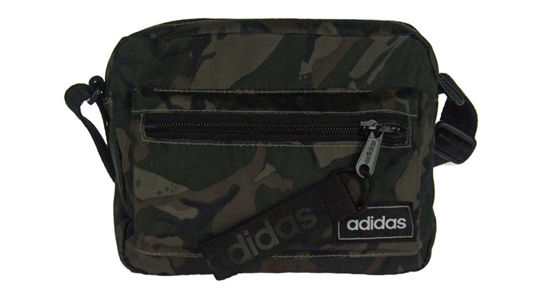 Kétrekeszes terepszínű Adidas vászon oldaltáska