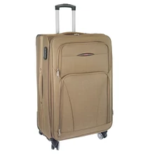 Vanko 77 cm magas világosbarna vászon bőrönd